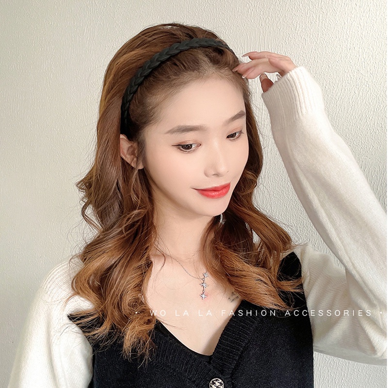 Băng đô màu đen thiết kế đơn giản thời trang
