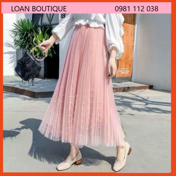 Chân váy Vintage dài đẹp- CHÂN VÁY REN DÁNG DÀI XẾP LI ĐÍNH NGỌC_CHÂN VÁY CÔNG CHÚA DÀI3