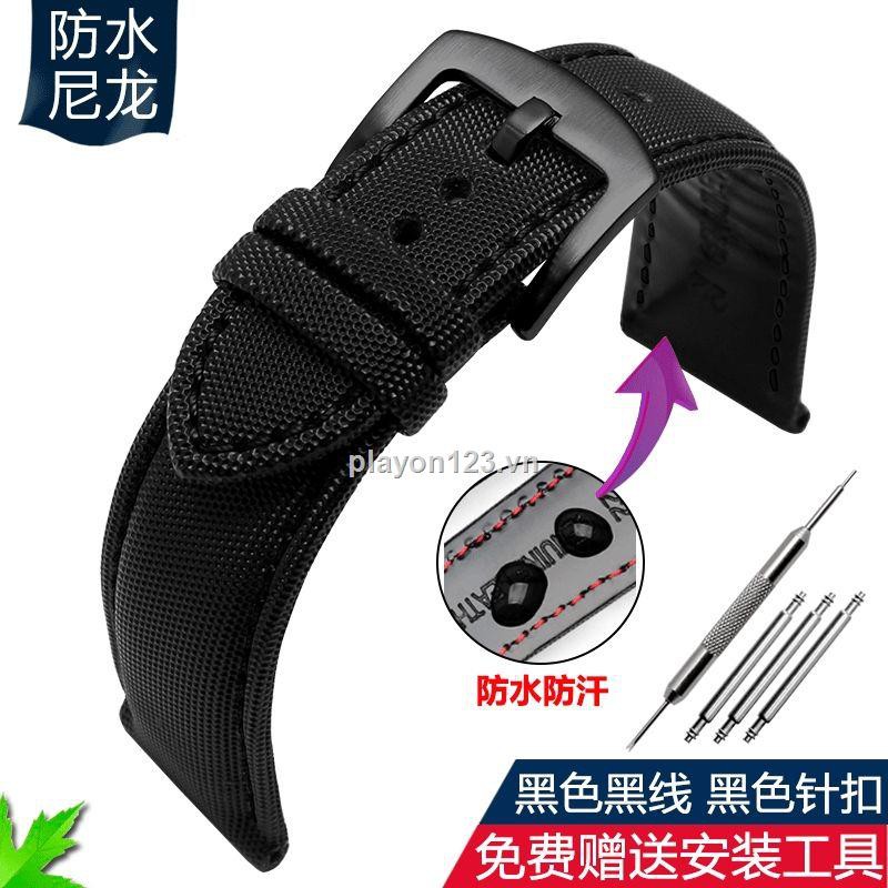 Dây đeo đồng hồ Blancpain Fifty Hunts Seiko No. 5 Water Ghost Citizen BM8475 bằng nylon canvas cho nam