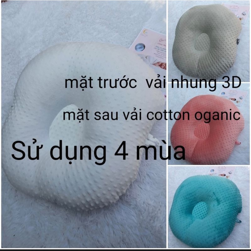 GỐI CHỐNG TRÀO NGƯỢC CAO CẤP (DÙNG 4 mùa vải cotton và nhung 3D MATXA oganic)