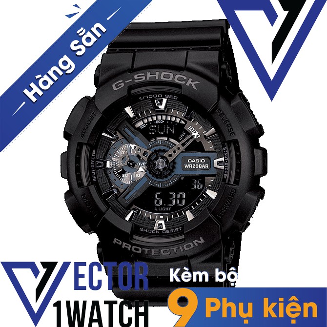 Đồng hồ thể thao nam nữ G-Shock GA-110-1B Full phụ kiện