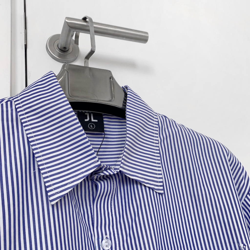 ÁO SƠMI CỘC TAY JACK LANE STRIPED, Áo sơ-mi kẻ sọc nam nữ form rộng, Local Brand JACK LANE