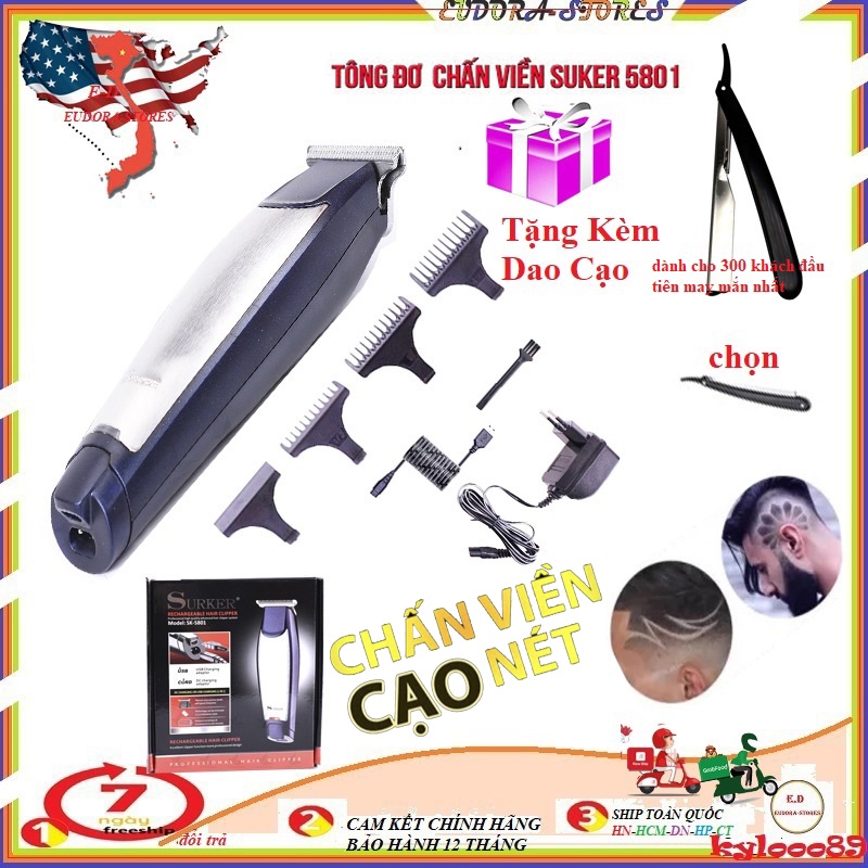 ❤️freeship❤️ Tông đơ chấn viền SURKER SK-5801 thế hệ mới