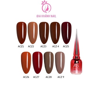 Sơn As sơn móng tay gel tone màu nâu tay cà phê đỏ cam đất- mã ACZ
