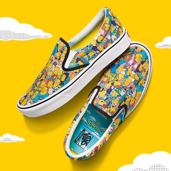Giày Thể Thao VANS The Simpsons Cổ Cao Size 35-44 Thời Trang Năng Động