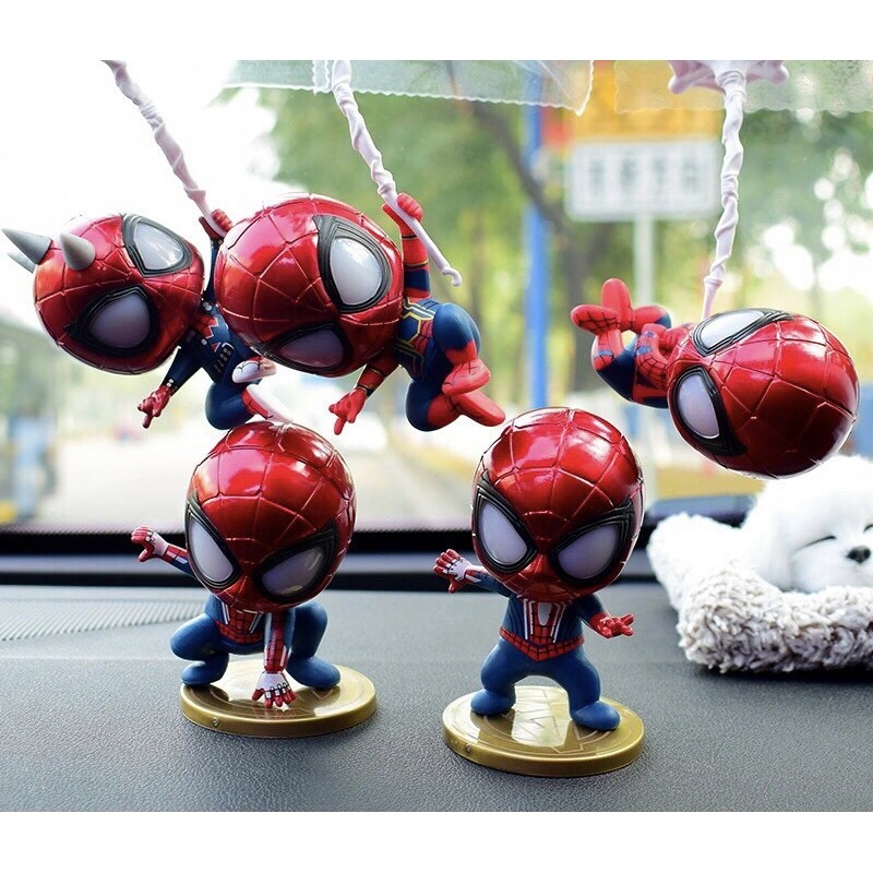 [SPIDER MAN] Bộ 5 mô hình người Nhện kiểu Chibi Cute - Infinity War AVENGER - Action Figure Spider - Man Peter