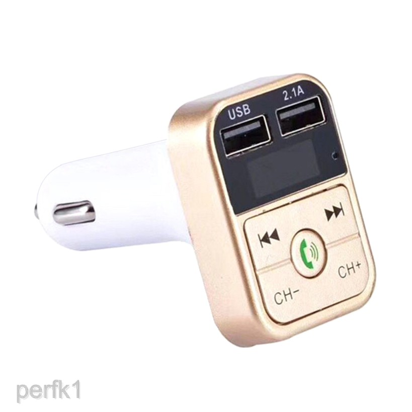 Thiết bị thu phát Bluetooth phát nhạc và đài FM với 2 cổng sạc USB cho xe ô tô