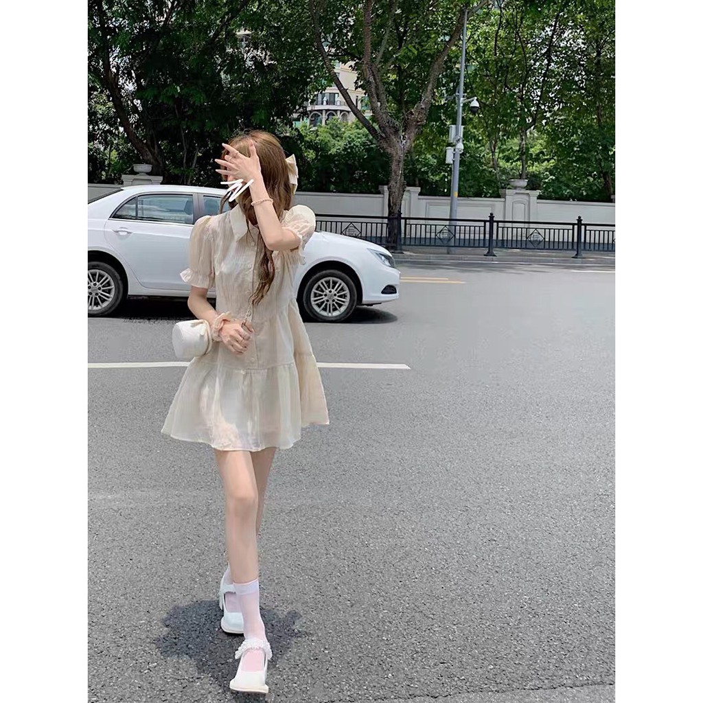 đầm xoè ngắn phong cách mùa hè