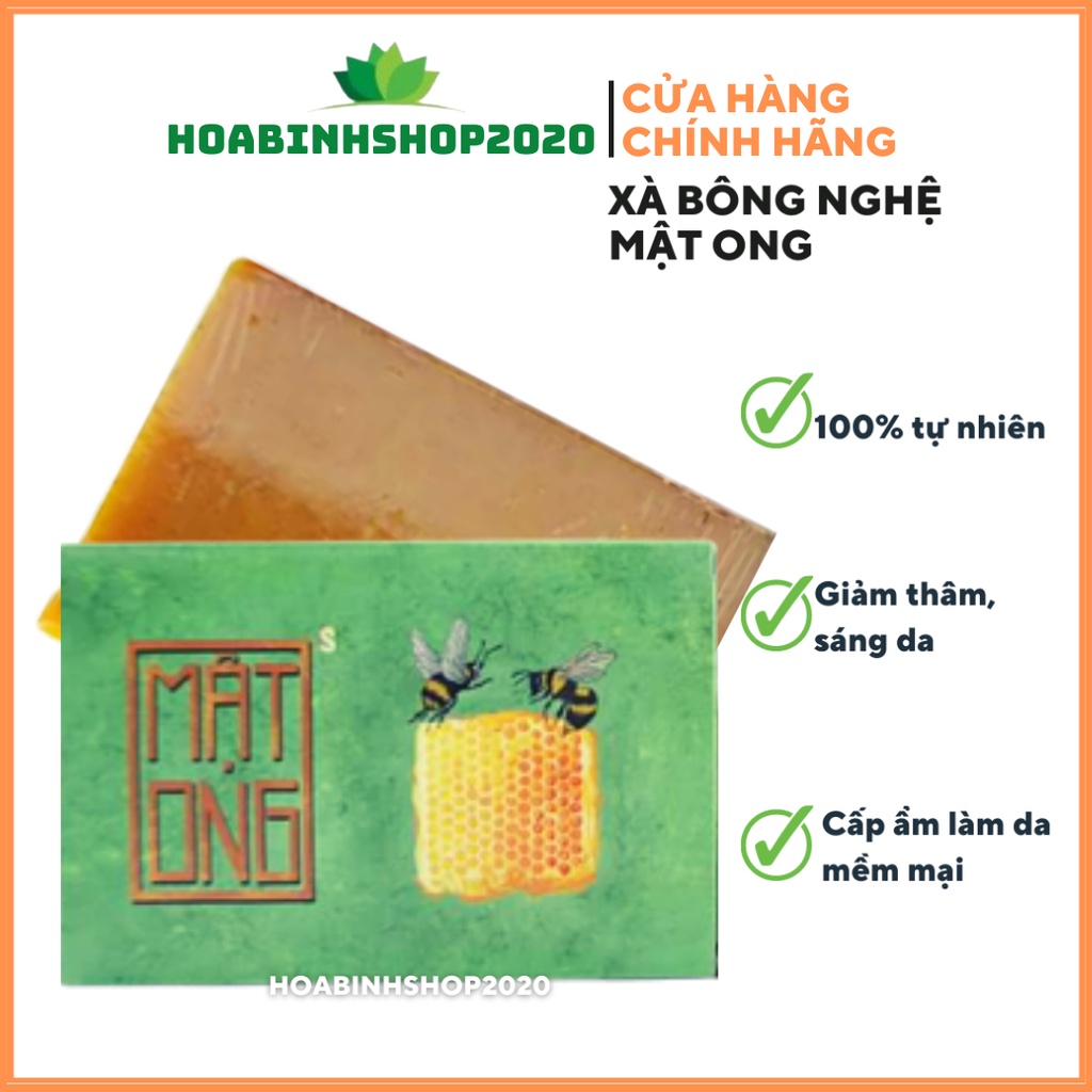 Xà Bông Nghệ Mật Ong Sáng Da Giảm Thâm 100gram Xà Bông Sinh Dược