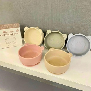 Bát ăn dặm hình Gấu có đế hít chống đổ Bar-Rot - Bát ăn dặm silicon cho bé