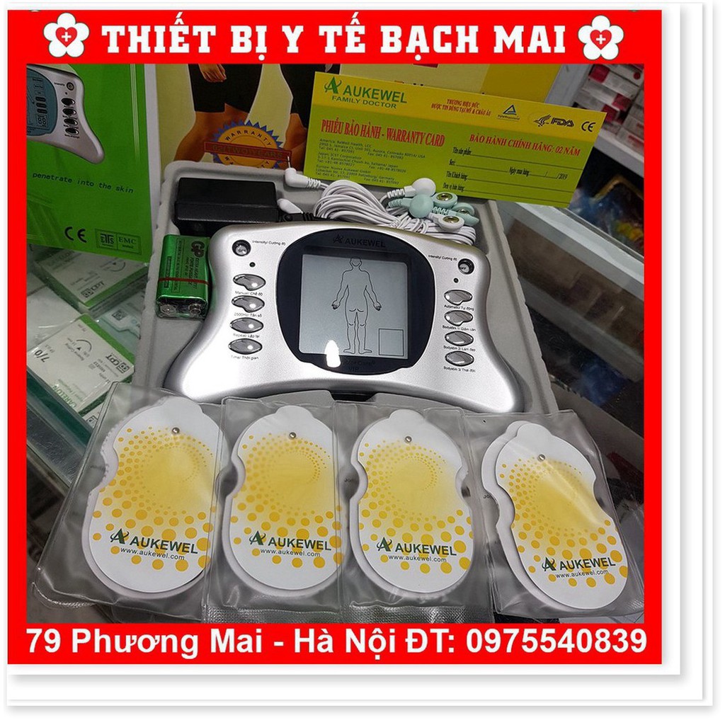 Máy Massage Xung Điện Trị Liệu 8 Miếng Dán AUKEWELL Doctor Care Vip [Bảo Hành 05 Năm]