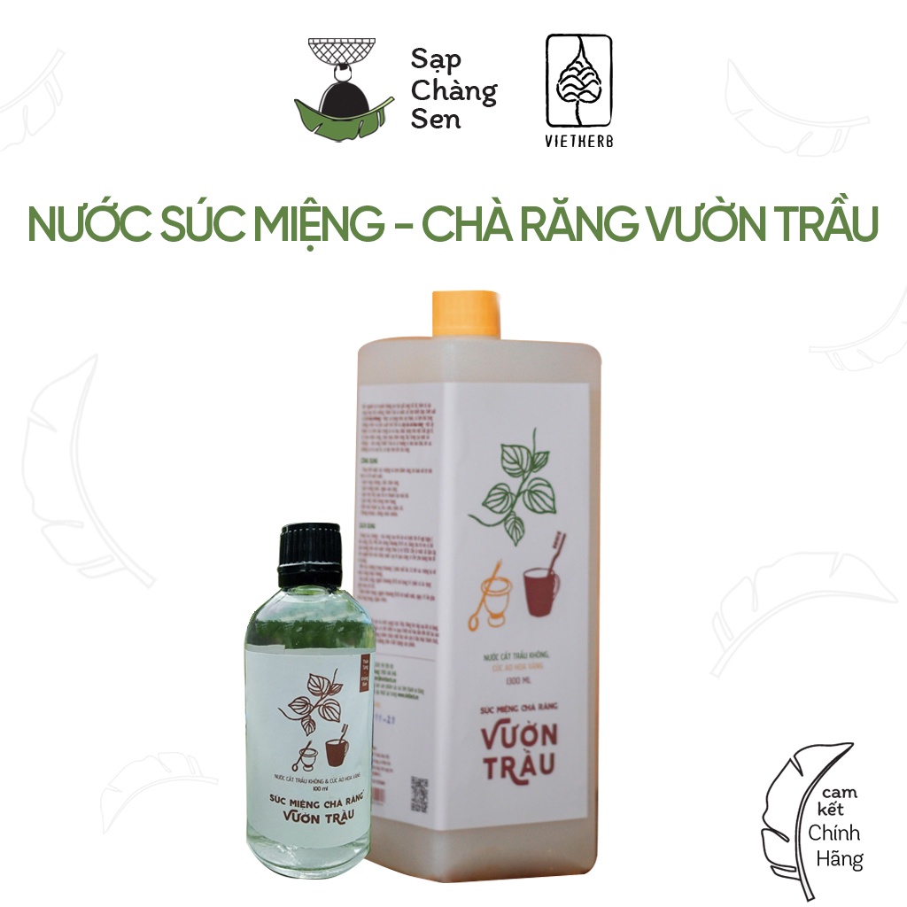 Nước súc miệng - chà răng Vườn Trầu (Vietherb) - 1,3L