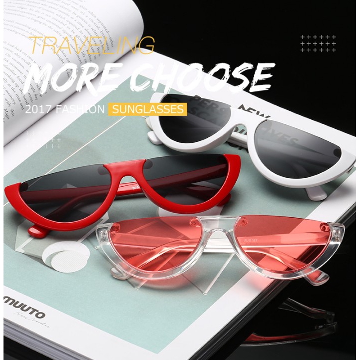 Half Frame Sunglasses Vintage Trend Ladies fashion | BigBuy360 - bigbuy360.vn