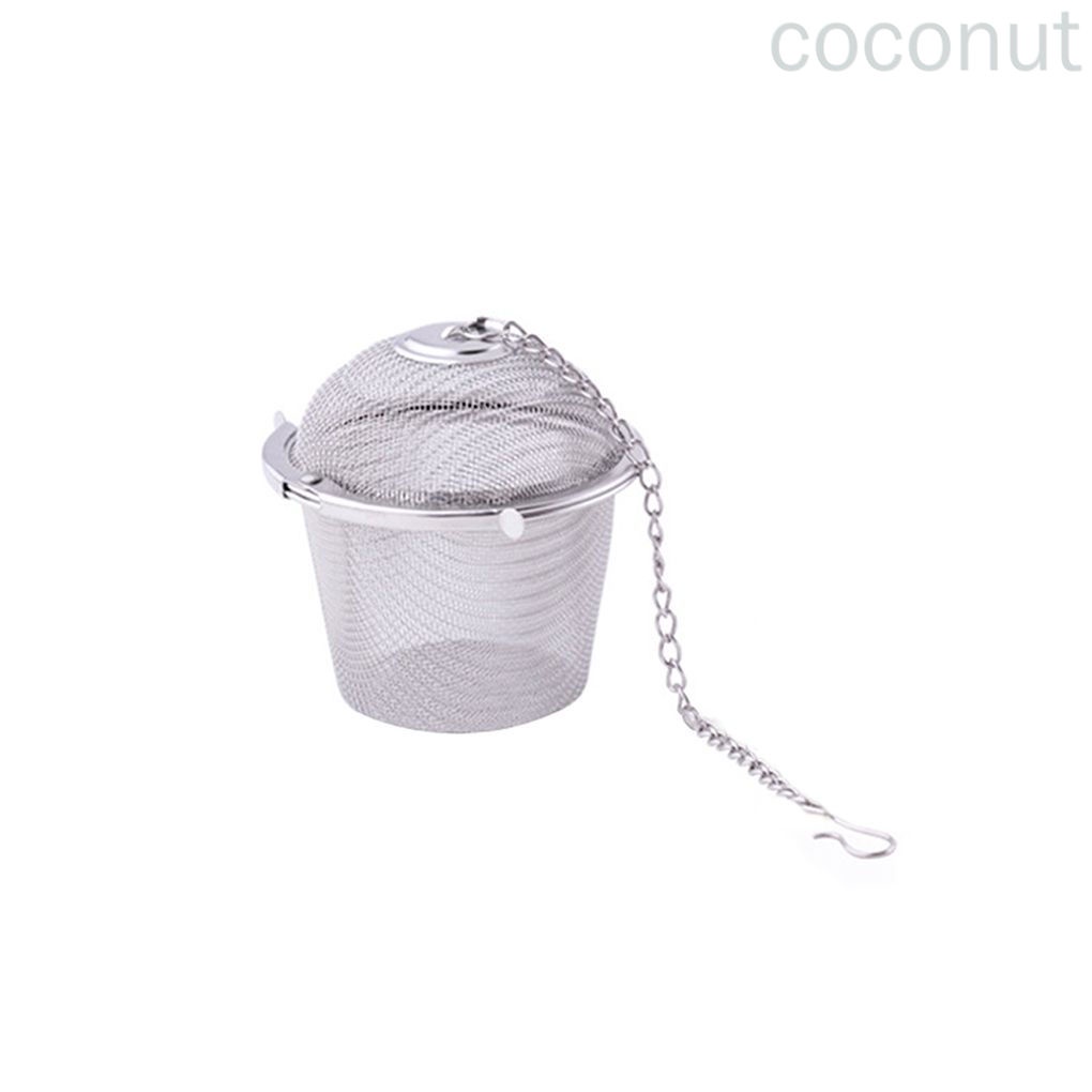 Dụng cụ lọc trà bằng thép không gỉ có nắp và dây treo