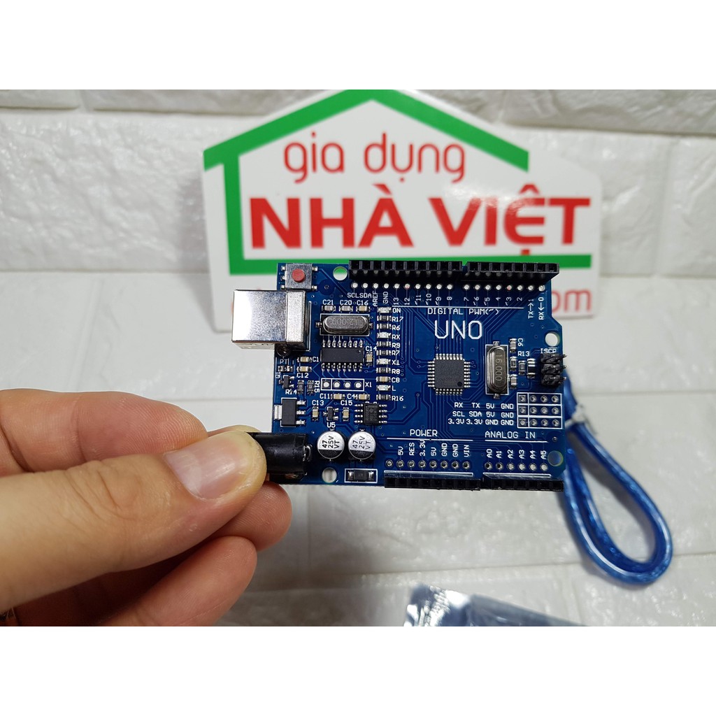 Bo mạch Arduino Uno R3 kèm cáp USB