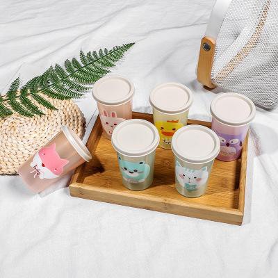 Cốc hình động vật có nắp CN10 cốc cute cốc dễ thương