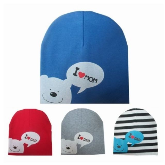 Mũ cotton 2lớp cho bé 2_8tháng (nhiều mẫu)