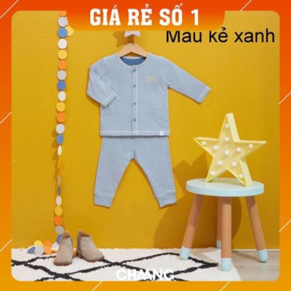 Hàng chính hãng Sale bộ dài tay cúc giữa CHAANG -4 màu