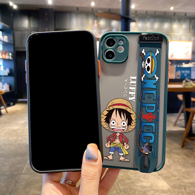 Ốp Điện Thoại Nhám Chống Sốc In Hoạt Hình One Piece Kèm Dây Đeo Cho Xiaomi Redmi Note 11 11S Note 11 Pro 4G/5G
