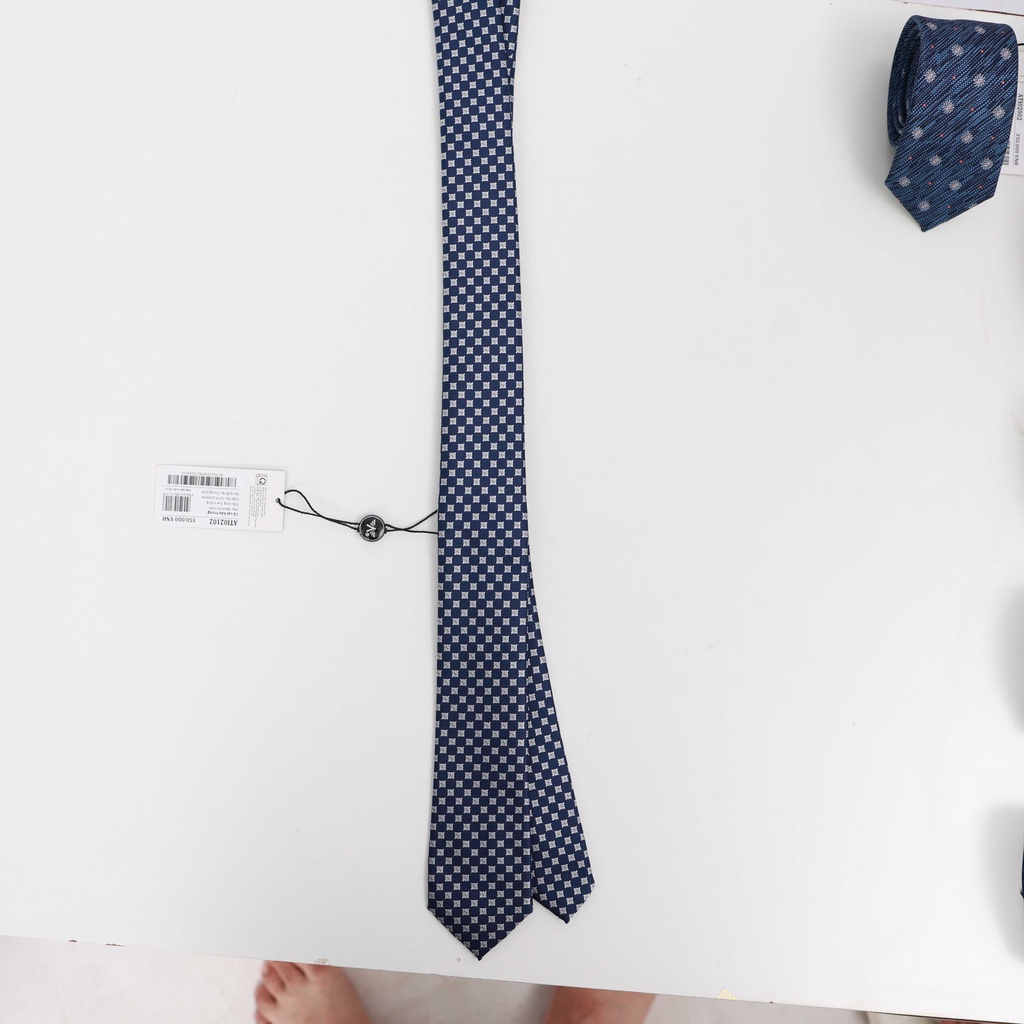 Cà vạt nam ARISTINO họa tiết hoa vuông ấn tượng và độc đáo, kèm hộp quà tặng sang trọng - ATI02102