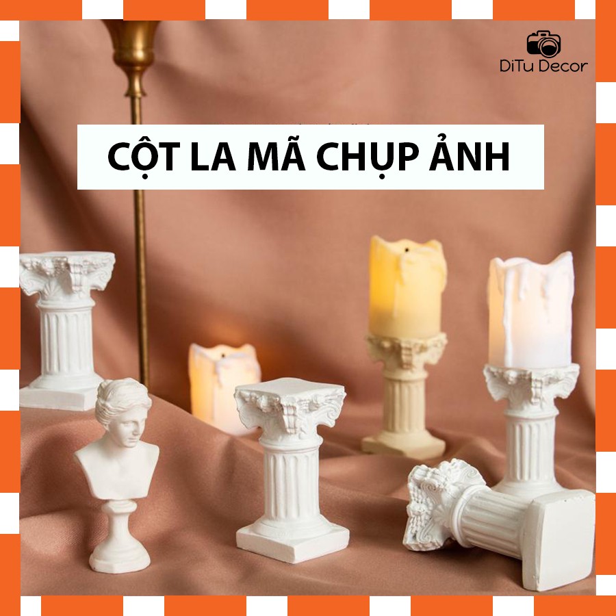 Cột mini hy lạp la mã, tượng tượng cột nhỏ chụp ảnh, đồ decor chụp hình - Ditu Decor