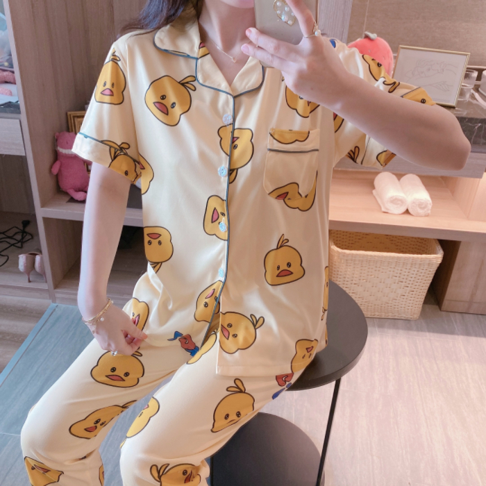 Bộ đồ ngủ pijama NRVP ngắn tay vải cotton 2021
