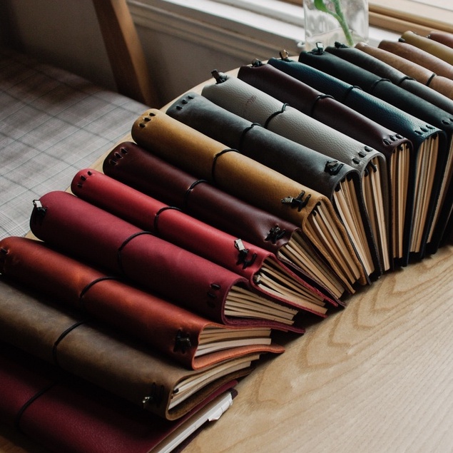 Bìa sổ da bò 13x25cm chưa bao gồm ruột sổ - Noteworthy Leather Journals