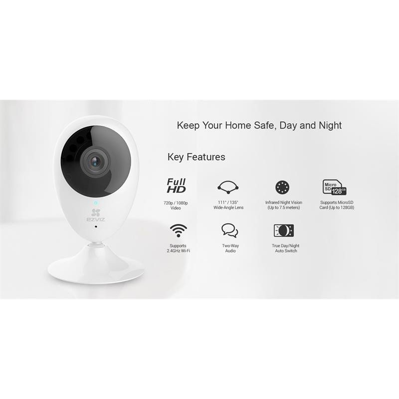 Camera IP Ezviz Wif Đa Năng CS-CV206 Mini O - 2.0 Tặng thẻ nhớ 32g