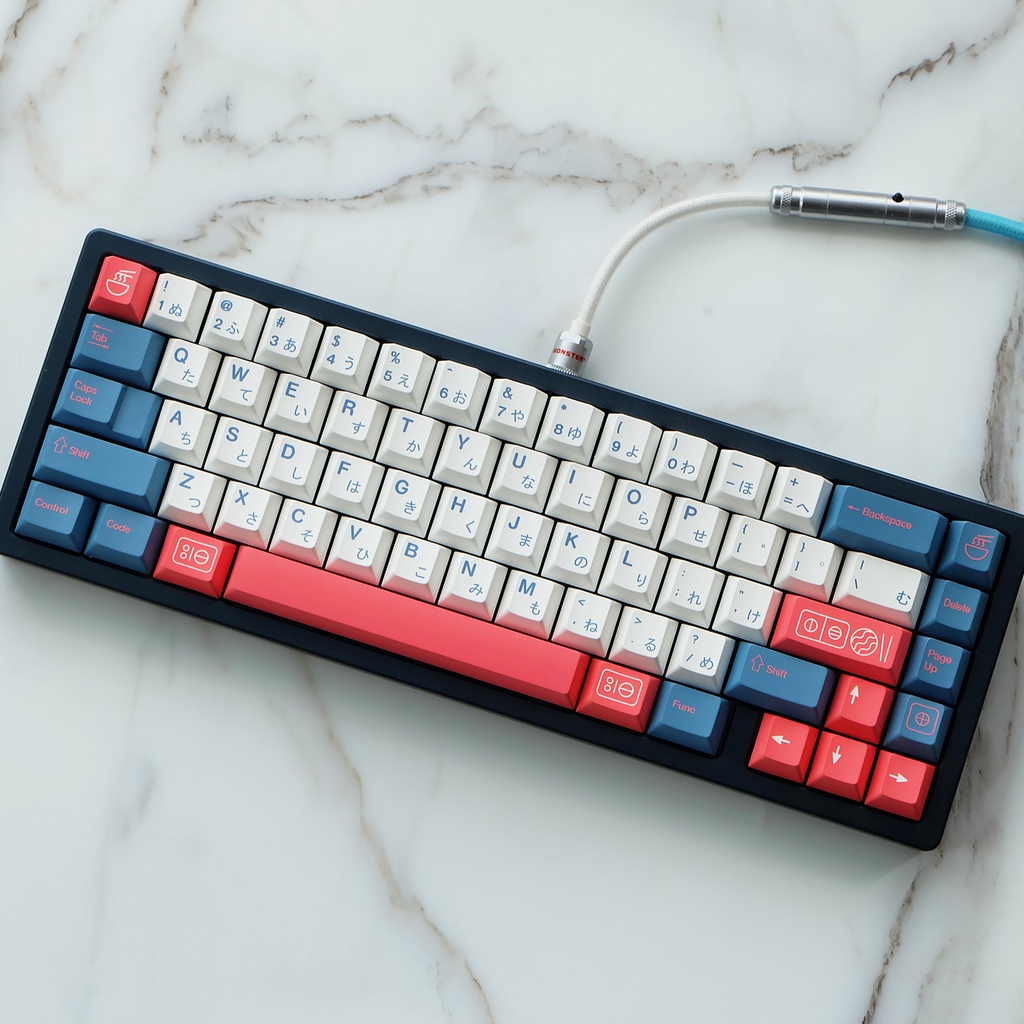 PBT Keycaps 144 Phím Bộ Cherry Profile Tùy chỉnh 5 mặt Thuốc nhuộm thăng hoa Bố cục ANSI cho Cherry MX Công tắc Bàn phím cơ Chủ đề Bento