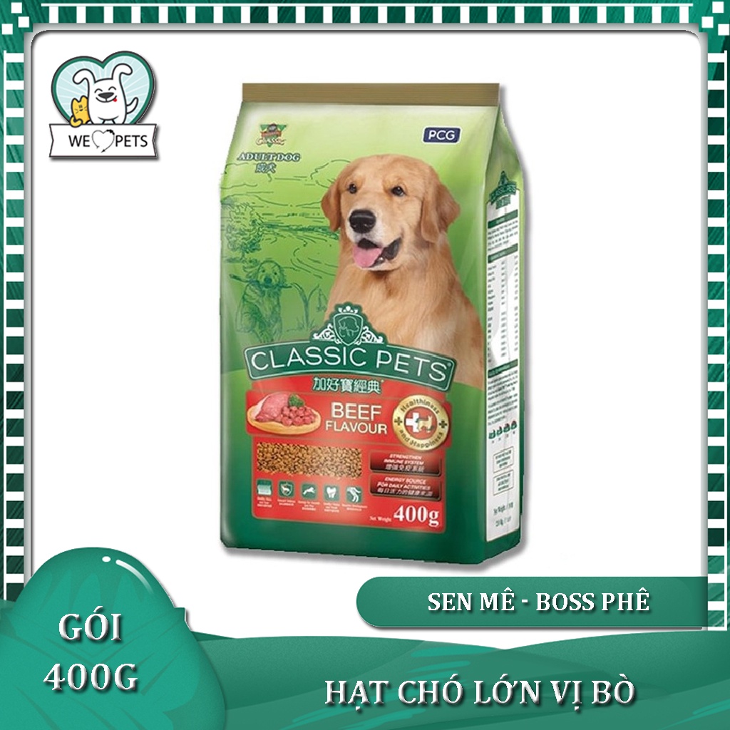 [400g] Thức ăn hạt Classic Pets cho chó trưởng thành vị bò - Lida Pet Shop