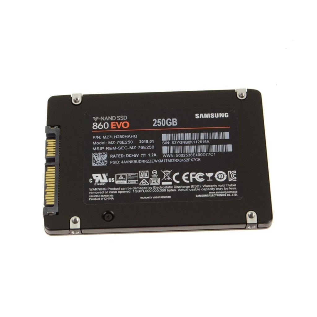 Ổ cứng SSD 2.5 inch SATA Samsung 860 EVO 250GB 1TB - Bảo hành 5 năm | WebRaoVat - webraovat.net.vn