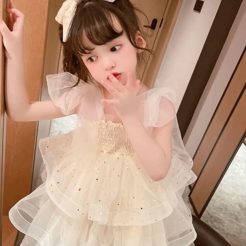 Đầm Công Chúa Nhiều Tầng Phong Cách Phương Tây Ngọt Ngào Mùa Hè Cho Bé Gái