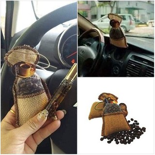 Túi treo hương cafe kèm chai xịt hương cà ph