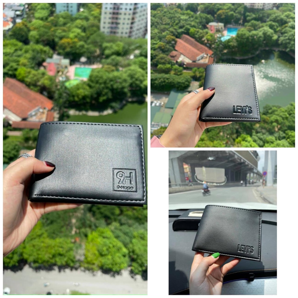 Ví da nam cao cấp nhỏ gọn Luxury, bóp da nam thời trang đựng tiền và thẻ da xịn nhỏ gọn mini siêu bền chống nước