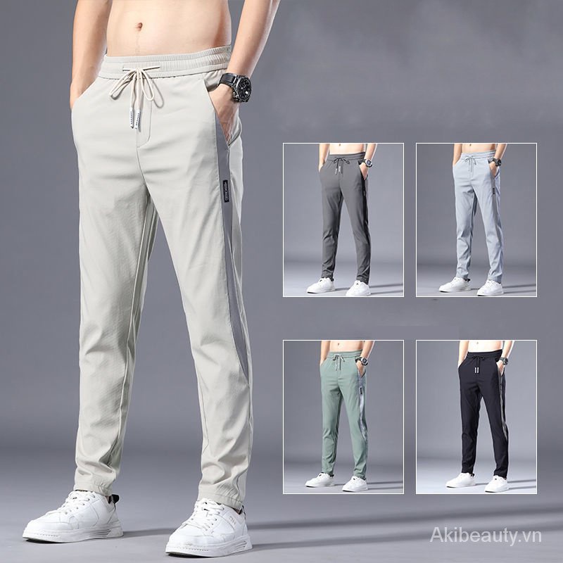 Quần chạy bộ cotton mỏng co giãn nhanh khô size lớn M-5XL thời trang cho nam