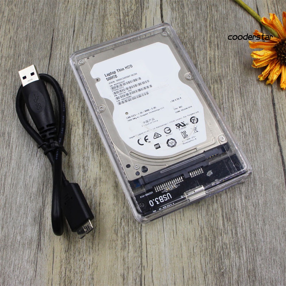 COOD-st Clear High-speed 2.5 inch SSD Case USB 3.0 to SATA Adapter Hard Drive Enclosure