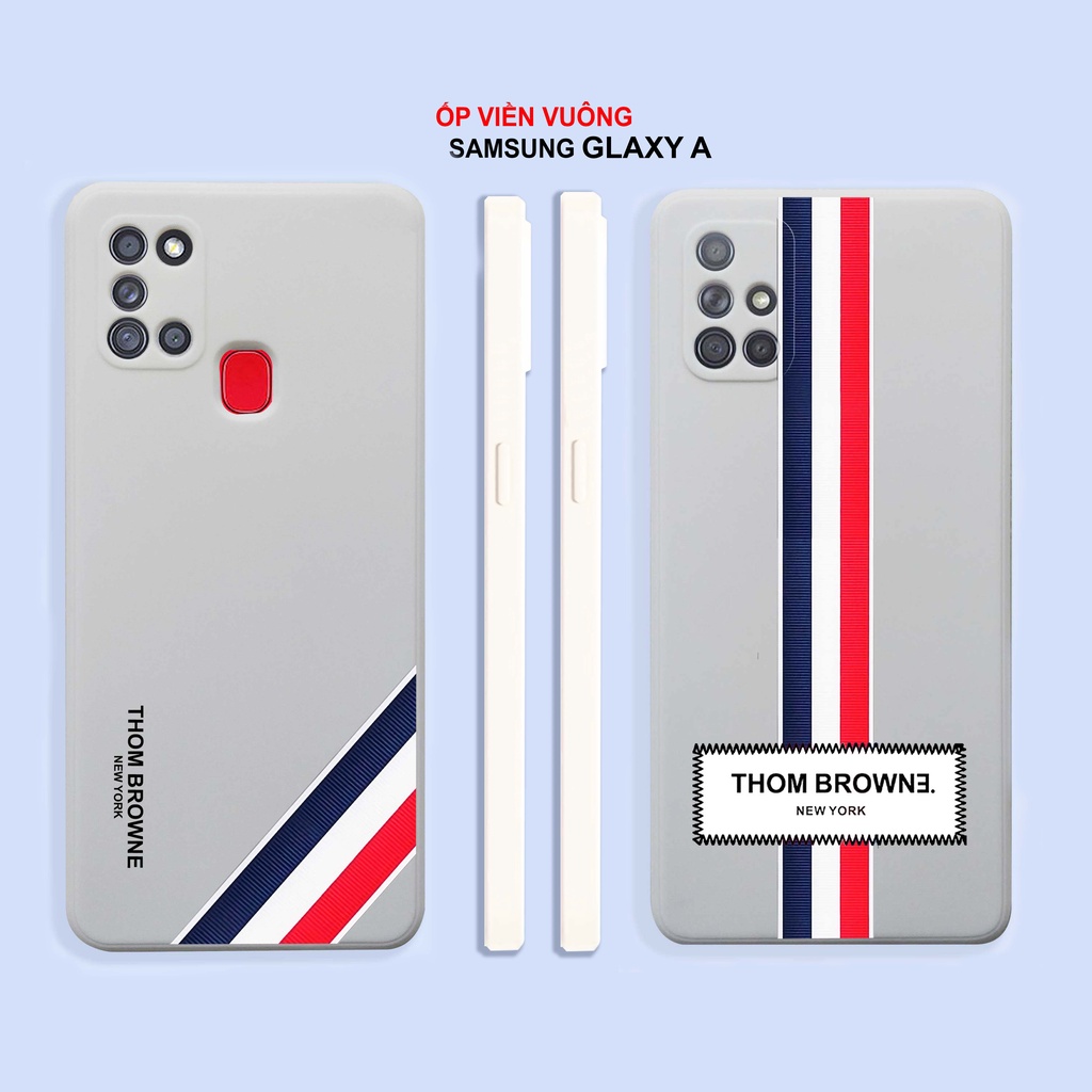 Ốp lưng Samsung Galaxy A32/A50/A51/A52/A71/A72/A7 2018 4G 5G viền vuông chống sốc silicon mềm dẻo hình THOM BROWNE