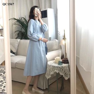 { SO HOTTT } - ĐẦM CỘT NƠ EO TAY DÀI FULL MÀU