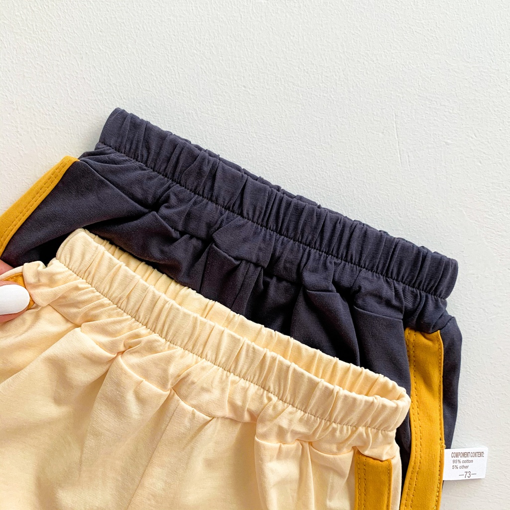 Set áo thun tay ngắn + quần short in hình vương miện dễ thương cho bé 0-4 tuổi