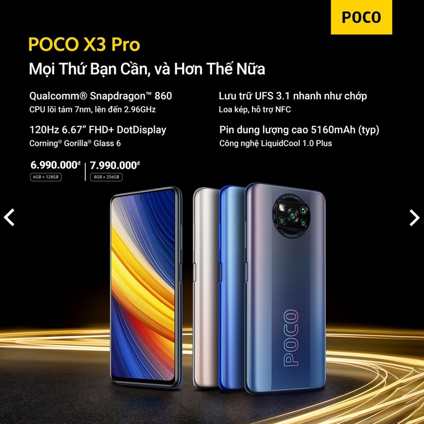 Điện thoại Xiaomi POCO X3 Pro (8GB+256GB) | Hàng chính hãng | Bảo hành 18T | BigBuy360 - bigbuy360.vn