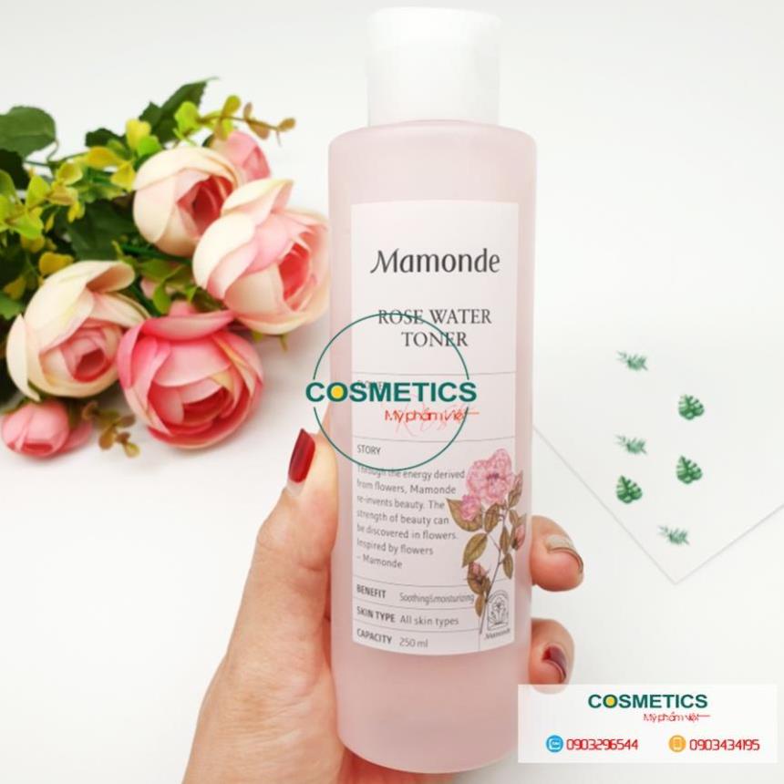 Nước hoa hồng cung cấp độ ẩm cho da mặt Mamonde Rose Water Toner 250ml