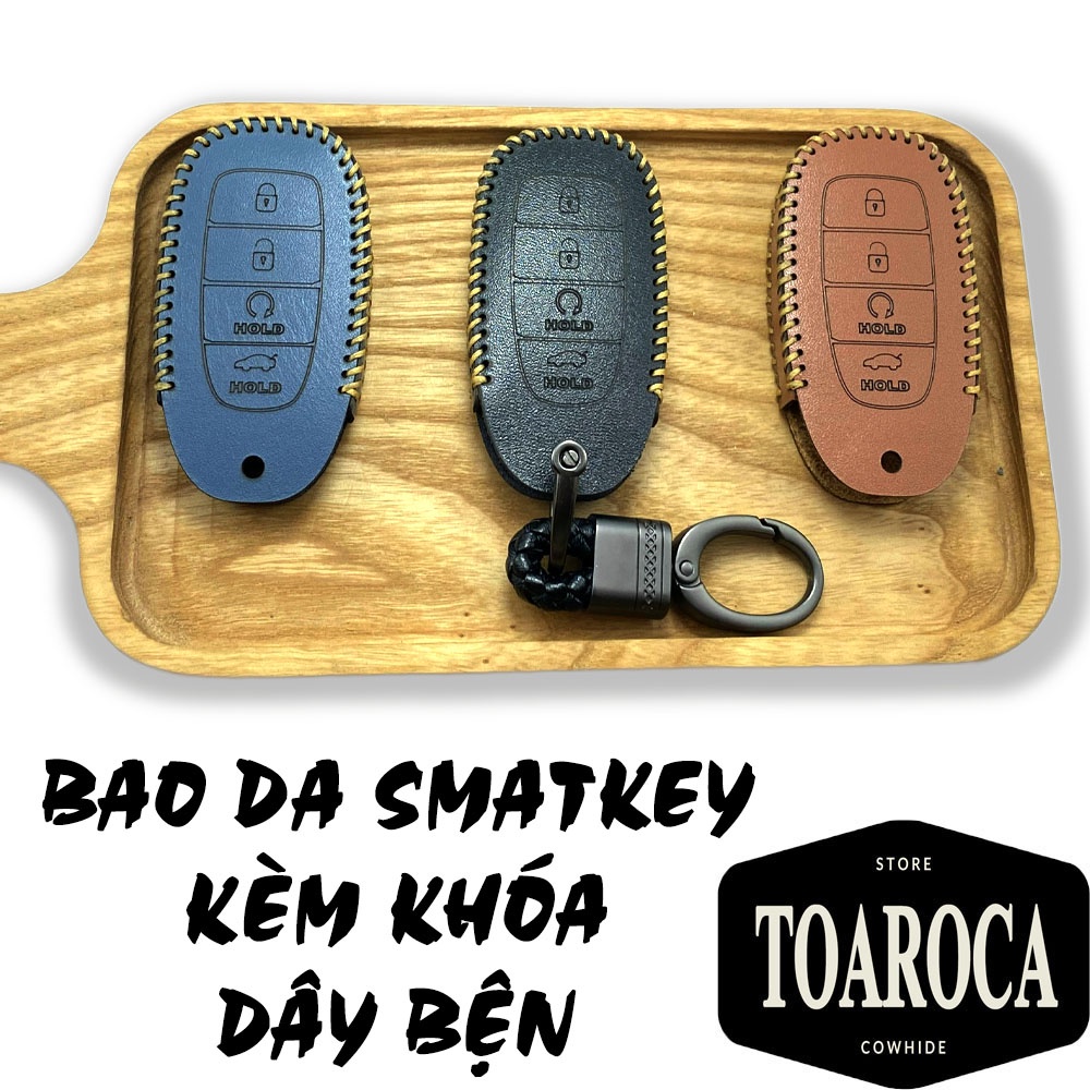 Bao Da Smartkey Huyndai  Accent 2021 loại 4 nút handmade da bò cao cấp thât 100% Toaroca