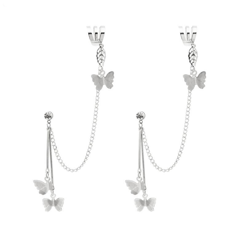 Khuyên Tai Nữ Trang Dáng Dài Tạo Hình Cánh Bướm