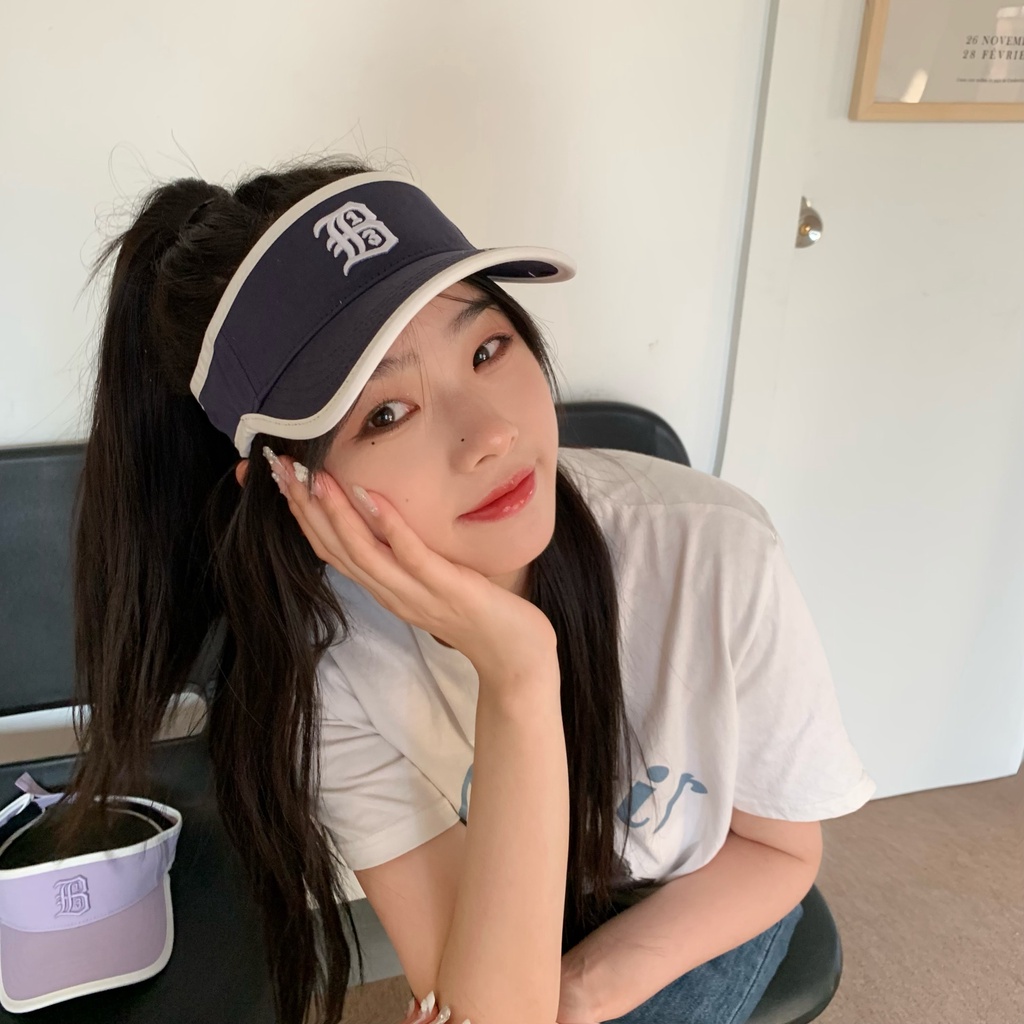 Mũ Lưỡi Trai Che Nắng Nửa Đầu Thêu Họa Tiết Độc Đáo Dễ Phối Đồ Thời Trang Cho Nữ