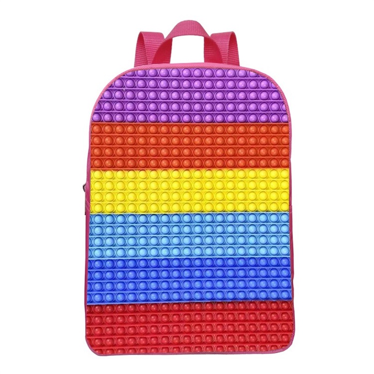 Ba lô học sinh in hình cầu vồng dễ thương