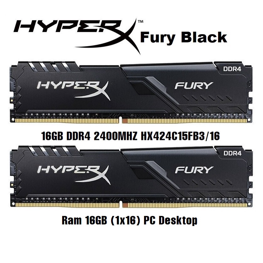 Ram HyperX Fury 16GB 8GB 4GB DDR4 2400MHz Dùng Cho PC Desktop - Mới Bảo hành 36 tháng