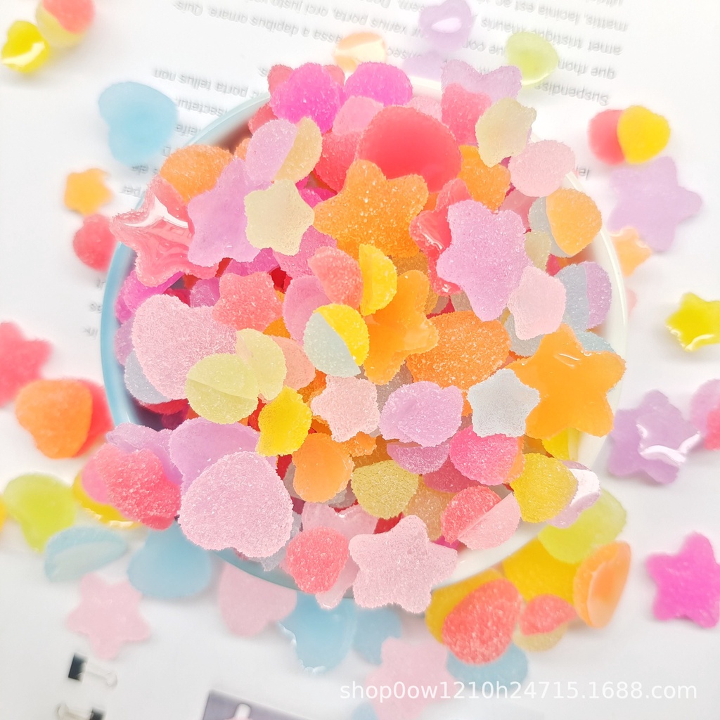 Sticker 3D nhũ lấp lánh dễ thương trang trí ốp điện thoại, bình nước có sẵn keo dán 2 chiều