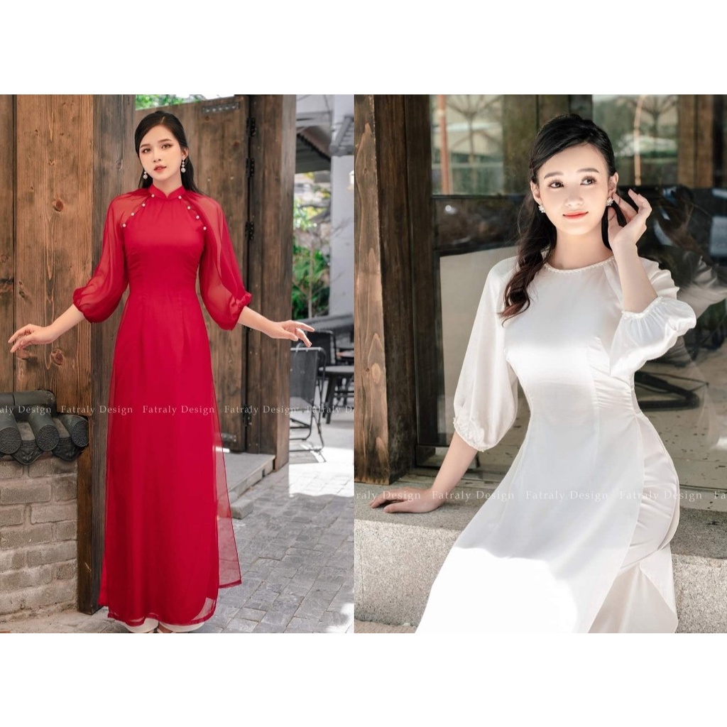 Áo von tơ mềm tay bồng tiểu thư mặc dự tiệc, hội nghị, cưới hỏi, chụp hình