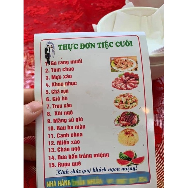 100 IN  THỰC ĐƠN TIỆC CƯỚI, IN THƯC  ĐON NHÀ HÀNG, IN THIẾT KẾ THỰC ĐƠN THEO YÊU CẦU