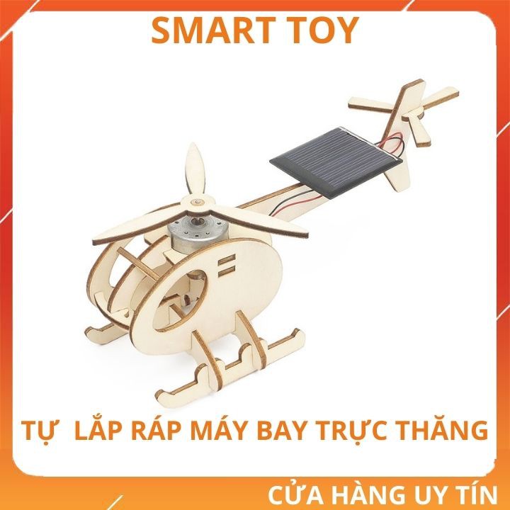 Đồ chơi trẻ em vận động lắp ráp máy bay trực thăng bằng gỗ cho bé trai bé gái đồ chơi giáo dục phát triển khoa học STEM